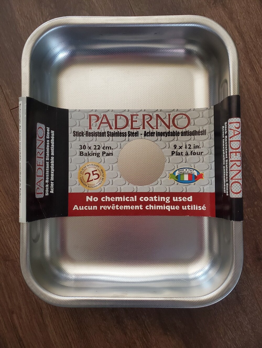 Paderno Stainless Steel Silver Baking Pan - 9x12 inch NWT
